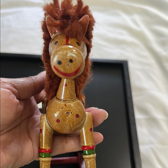 Vintage Wooden Rocking Horse Figurine - Picture 3 of 5